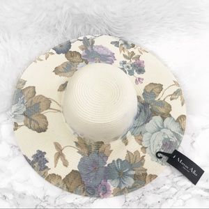 Marcus Adler New York floral floppy hat NWT
